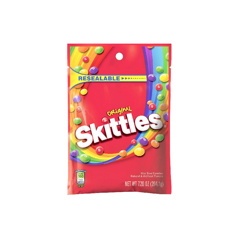 SKITTLES ORIGINAL PEG BAG 7.2 OZ - Vineland Wholesale